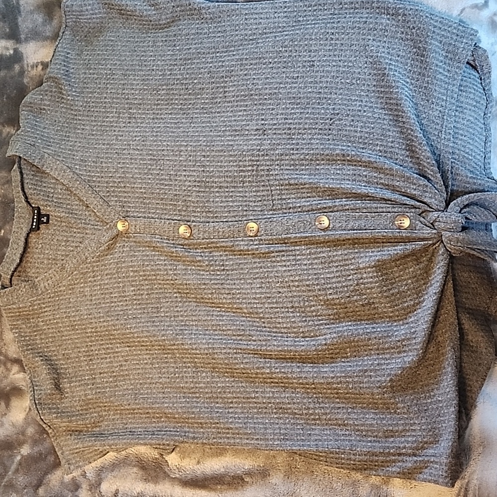 Torrid Grey button shirt size 3